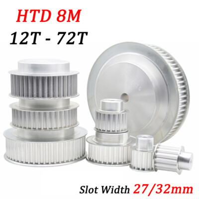 #ad HTD 8M Timing Belt Pulley Drive Pulley BF Type 12T 72T For 25mm 30mm Wide Belt $137.45