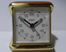 Diehl / Vintage Wecker Reisewecker Handaufzug guter Zustand TOP
