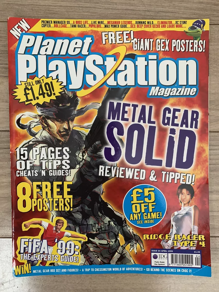 RETRO METAL GEAR SOLID PLAYSTATION MAGAZINE COVER FOR COLLECTORS W/ GAME  CARDS!!