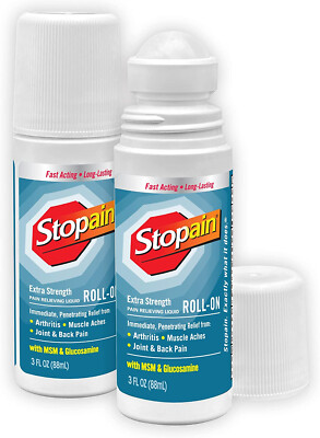 Stopain Extra Strength Pain Relieving Roll On 3oz (2 Pack )