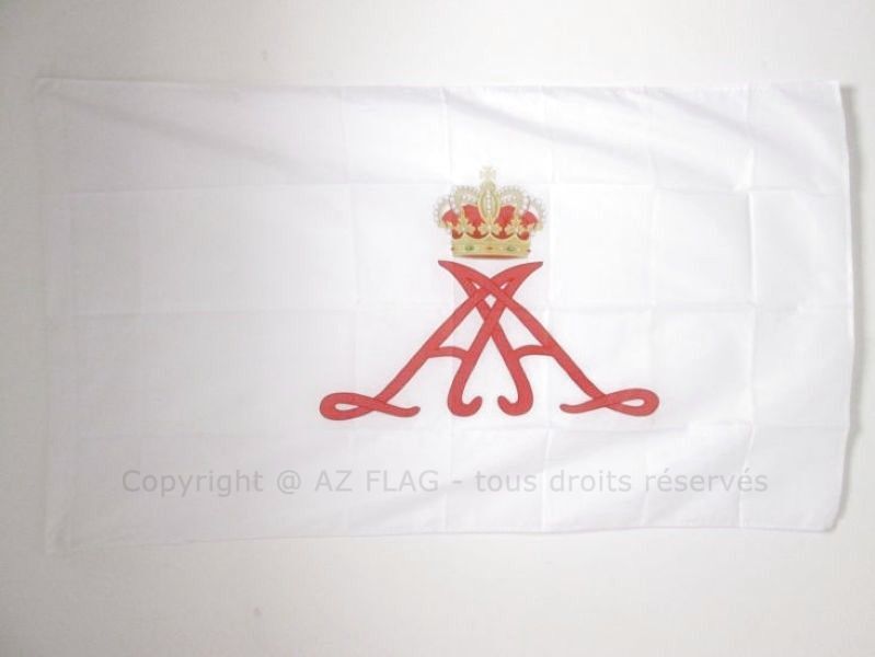 Étendard de Monaco Prince Albert II drapeau héraldique en maille renforcée M