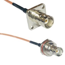 RG316 BNC Flange Female to BNC FEMALE BIG BULKHEAD RF Cable Rapid-SHIP LOT
