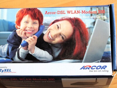 ZyXEL Arcor-DSL WLAN-Modem 200 54 Mbps 4-Port 10/100 Wireless G Router.Starterbo