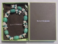 Ross Simons Sterling Silver Chunky & Chip Turquoise W/ Rice Pearl 18 Necklace Ross Simons Sterling Silver Chunky & Chip Turquoise W/ Rice Pearl 18 Necklace