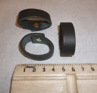 Schwarze Gürtelschlaufen 32 mm Ersatz Echtleder Ersatzschlaufe Handarbeit passt Gürtel