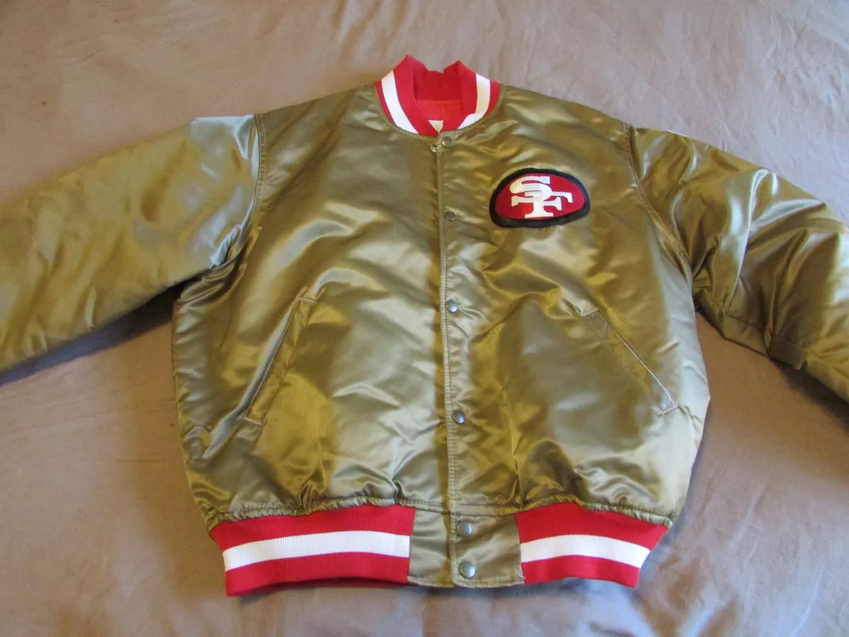 SF 49ers Gold Striped Jacket  NFL Starter 49ers Gold Jacket