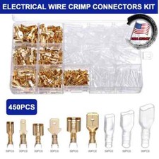 Assortment Male Female Spade Terminals Electrical Wire Crimp Connectors Kit 900X
