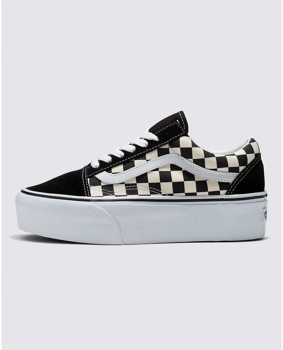 Platform checkered high top vans sale
