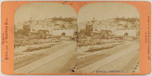 Photo Stéréo Ancienne : Tombeau De La Reine, Alger (B.K. Paris, Tirage Albumine)