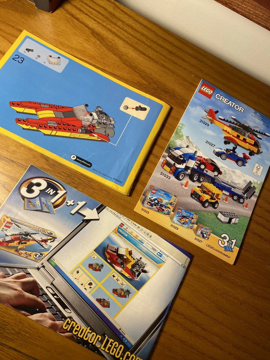 LEGO 31032 5866 Creator instructions Only No Pieces Replacement