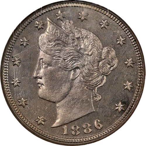 1886 Liberty V Nickel Proof NGC PF66 Superb Eye Appeal Strong Strike