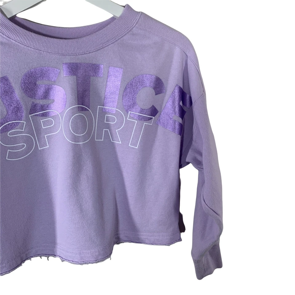 Sudadera Justice Girls Talla 10 Gráfico Logo Top Ropa Activa Niños Informal Activa Foto 3 de 4