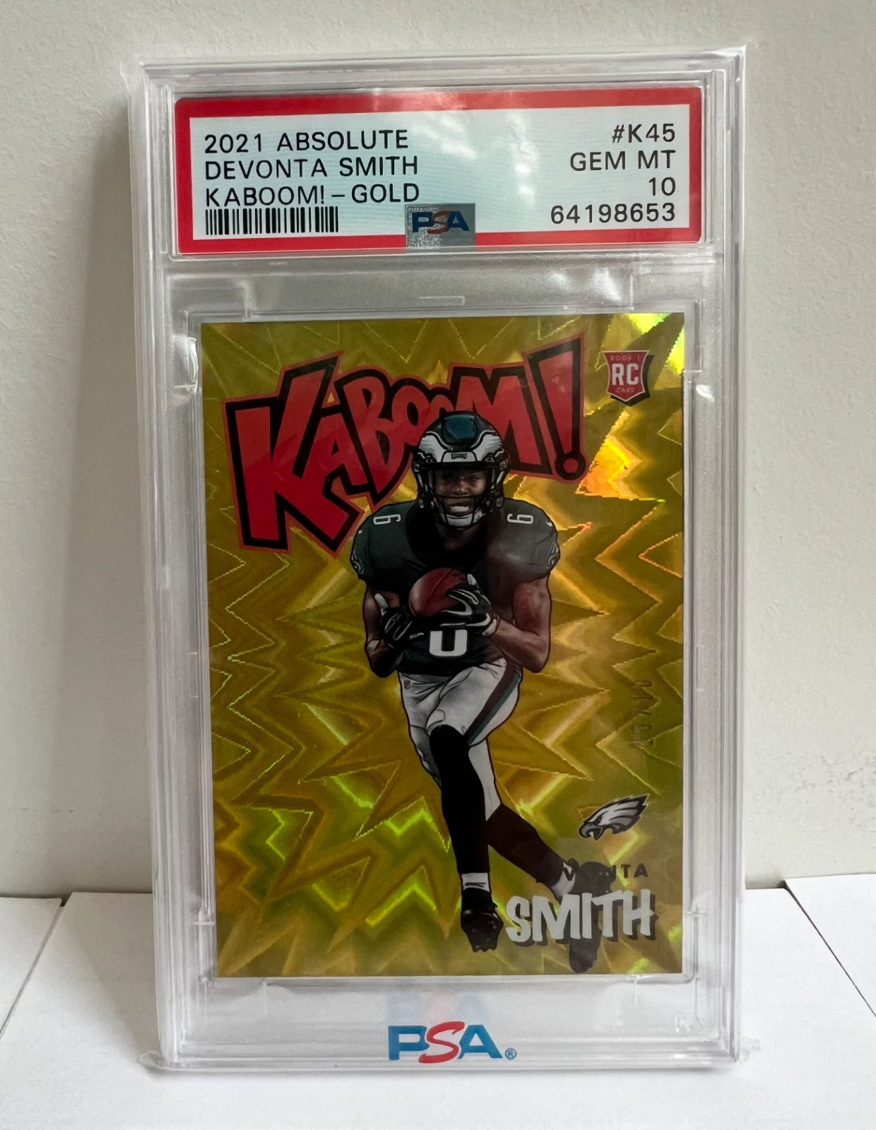 DeVonta Smith Panini Absolute Kaboom! #K45 Gold