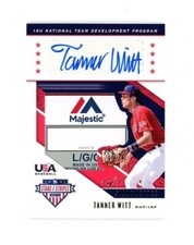 2018 USA Stars & Stripes SSP TANNER WITT AUTO MAJESTIC LOGO PATCH 1/1 SEE! 16u 