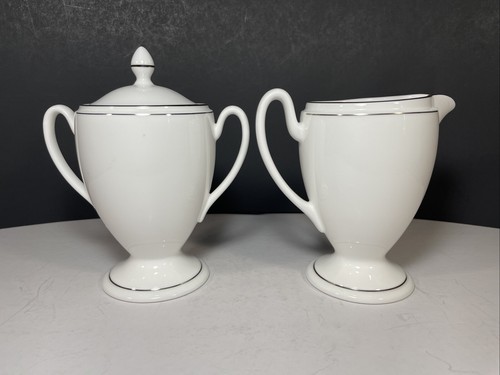 Waterford KILBARRY PLATINUM Sugar & Creamer Bone China Discontinued Pattern - Picture 6 of 16