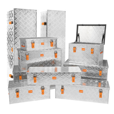 ALUBOX  Riffelblech Alukiste Werkzeugkiste Transportkiste Truckbox Baubox Truhe