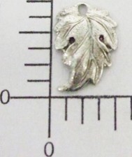 33144     4 Pc.Matte Silver Oxidized Small Leaf Jewelry Finding Charm