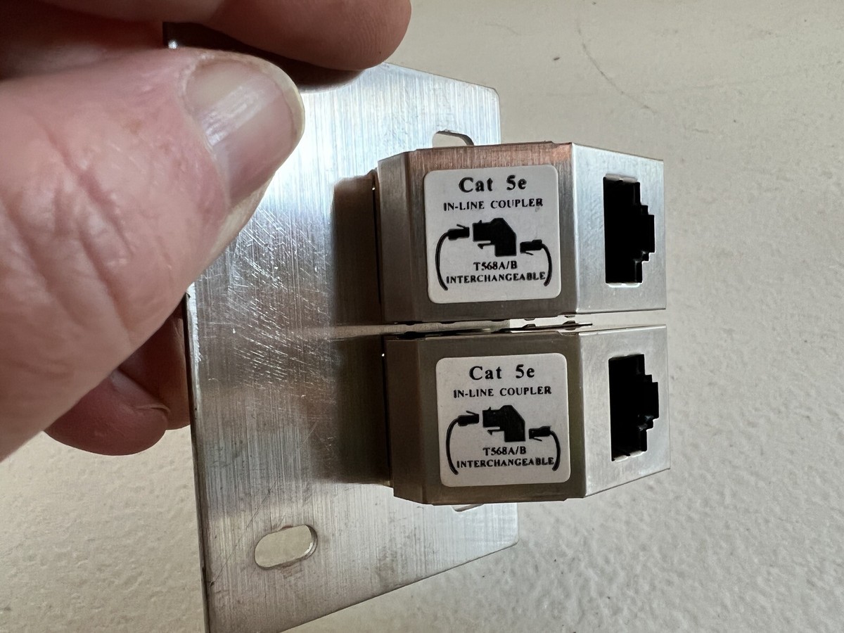 Tokyo Electron TEL Ethernet Passthrough Jack Stainless Steel