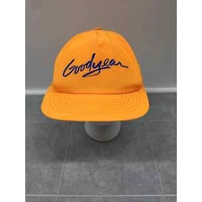 Vintage Orange Goodyear Hat Cap Snap Back Light weight Made in USA