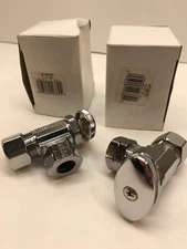 2 Plumb Pak PP1067pc Quarter Turn Angle Shut Off Valve 3/8-Inch FIP by 3/8-Inch