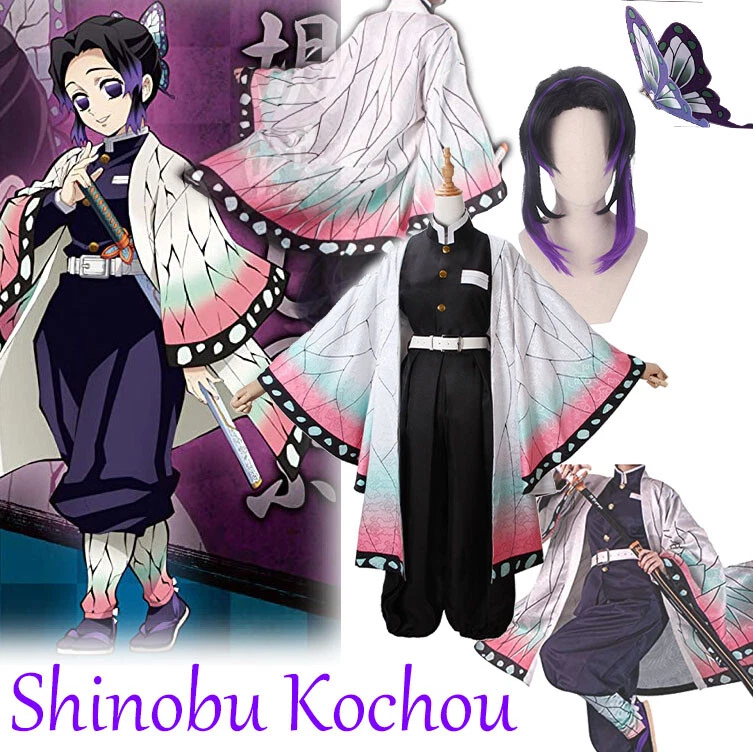 Anime Demon Slayer Nezuko Mitsuri Shinobu Kanao Disfraz Mujer Kimono Uniforme Conjunto Foto 4 de 4