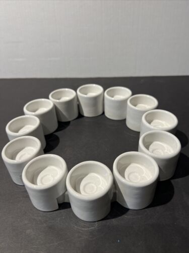 IKEA Interlocking White Ceramic Tea-Light Candle Holders Varmeljushallare Links
