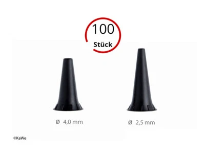 KaWe Otoskop Einwegohrtrichter 2,5mm / 4,0mm 100 Stück Ohrtrichter