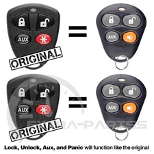 2 New Replacement Automate 4 Button Keyless Remote Car Key Fob For EZSDEI474V