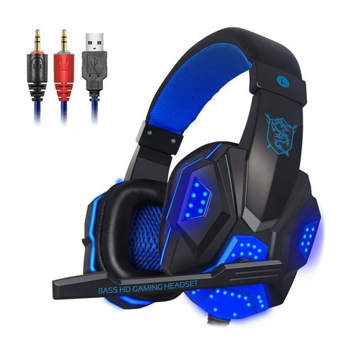 Cuffie Gaming USB Wired Over LED Cuffie Stereo con Microfono per Xbox One/PS4  PC | eBay