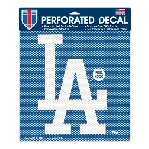 LOS ANGELES DODGERS PERFORATED CAR DECAL 12"X12" CHILD WINDOW SHADE USA SELLER - Picture 1 of 1