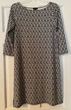 J. JILL WEAREVER Dress Size XS Black Geometric ¾ Sleeve Pullover Women’s