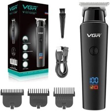 TRIMMER RASOIO RICARICABILE TAGLIACAPELLI RIFINITORE ZERO BARBA DISPLAY VGR-V937