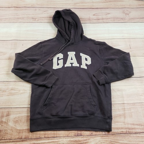 GAP Sweater Herren Small Braun Outdoor Hoodie Sweatshirt Logo Pullover Erwachsene S