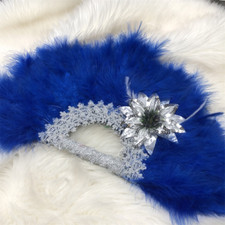 1pcs African Turkey Feather Hand Fan Handmade Fans Dance Wedding Decor Feathers