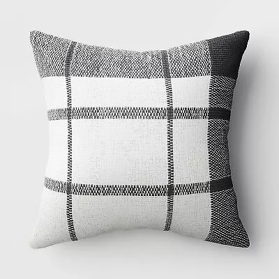 Textural Solid Square Throw Pillow Off-White - Threshold™