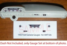 1963 FORD GALAXIE GAUGE FACES for 1/25 scale AMT kits - -PLEASE READ DESCRIPTION