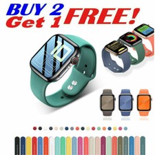 Silicone Sport iWatch Band Soft Strap for Apple Watch Series 6 5 4 3 2 1