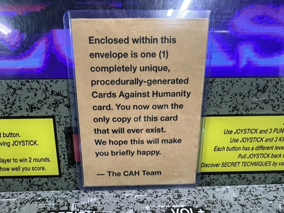 Official Cards Against Humanity ONE-OF-A-KIND Card & Unopened Envelope OOAK 1/1 - Image 4 of 4