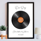 Vinyl Record Style Personalised Song Lyrics Print - Perfect Gift For Her Or Him