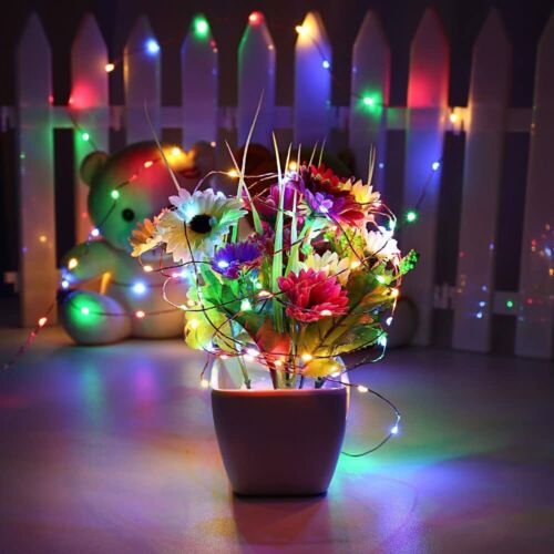 Outdoor Party Solar LED String Light Wire Waterproof Night Lamp Garden Decor US - Picture 4 of 11