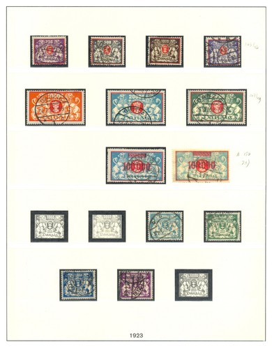 GERMANY - DANZIG- 1922/23 COLLECTION 84 STAMPS USED-- MOST VF -HIGH CATV. - Picture 4 of 6