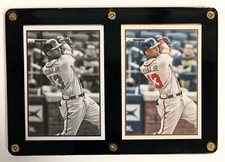 (2) 2019 Bowman Heritage Ronald Acuna Jr. Black & White SP, Base WITH DUAL CASE