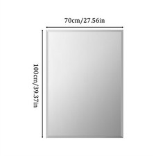 Image of LUVODI Wall Mirror Rectangle Beveled Polished Edge Frameless Mirror for Bathroom