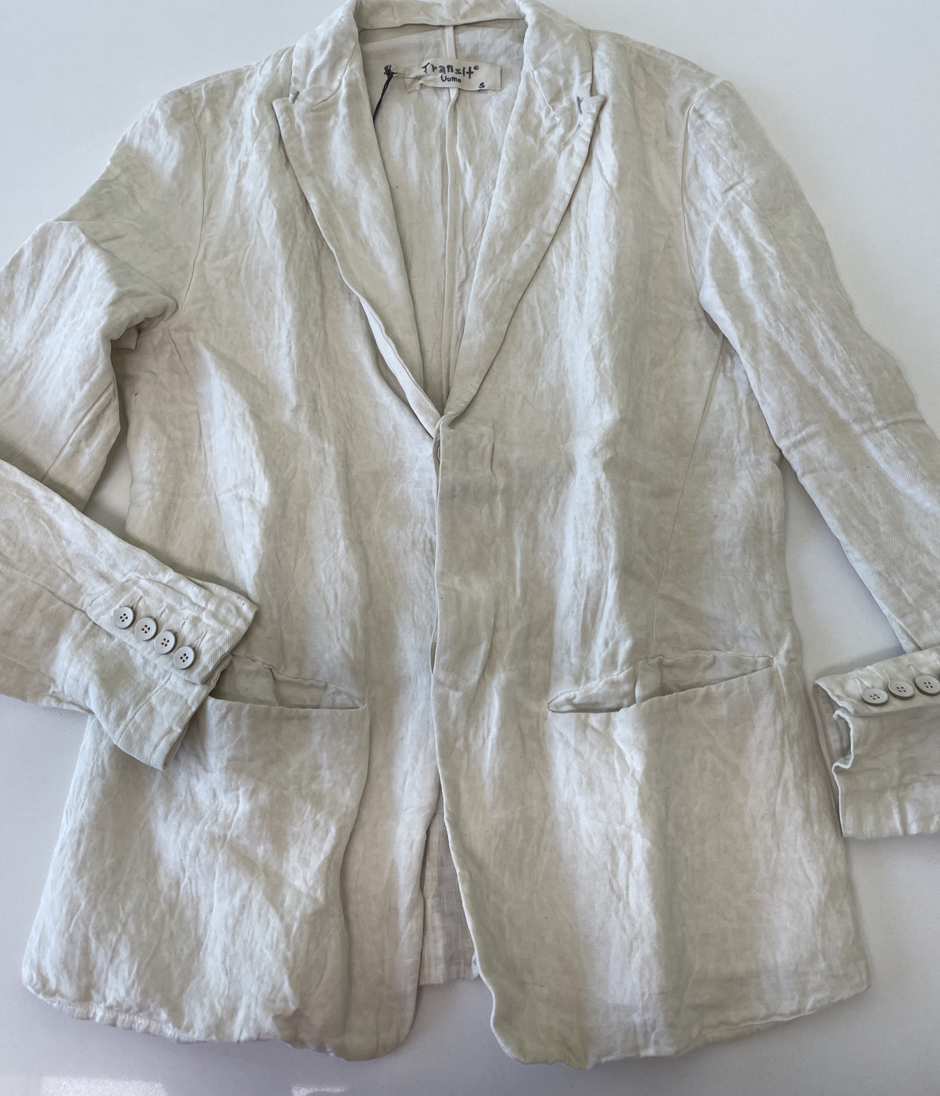 桜の花びら(厚みあり) transit uomo トランジット リネン テーラード