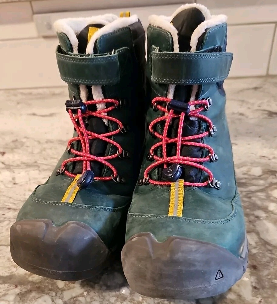 Keen Greta Stivali Invernali Impermeabili Verde Blu Grandi Bambini Giovani 6 EU38 Foderati (24)