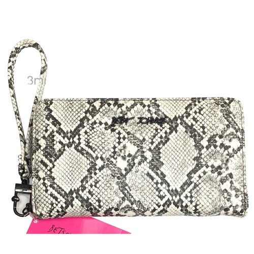 Portefeuille Betsey Johnson Tri-fold à Motifs Panda - Noir, Blanc, Ivoire, Argent, Neuf Avec étiquette