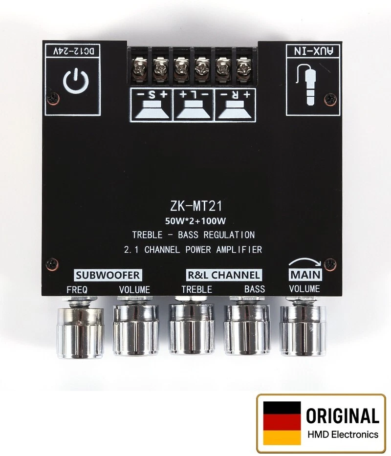 ZK-MT21 2.1 Bluetooth 5.0 Audio-Verstärker 2x50W+100W Subwoofer Board - Bild 4 von 4