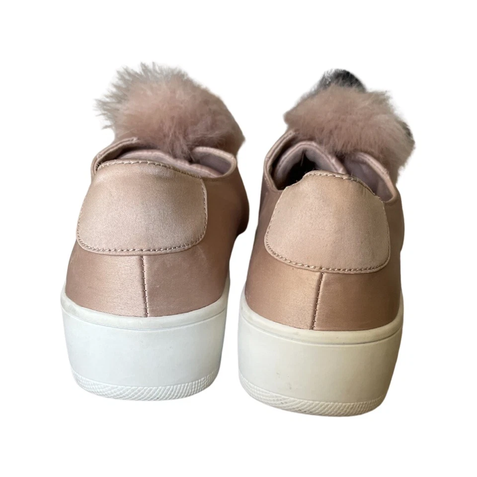 Steve Madden Furlie Zapatillas, pompones rubor rosa, talla 8, niña suave, Foto 4 de 4