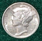**  1943~P  **  90% Silver Mercury Dime  **   MS Full Split Bands Coin lot  **