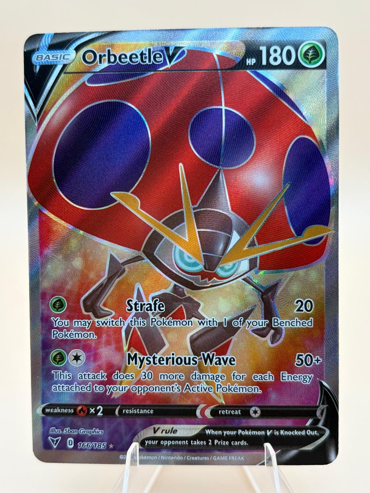 Orbeetle V 166/185 Ultra Rare Vivid Voltage Pokemon Near Mint